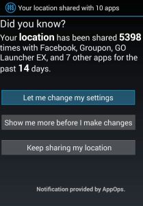 Screengrab from the smartphone of one of the study participants  Credit: Carnegie Mellon University