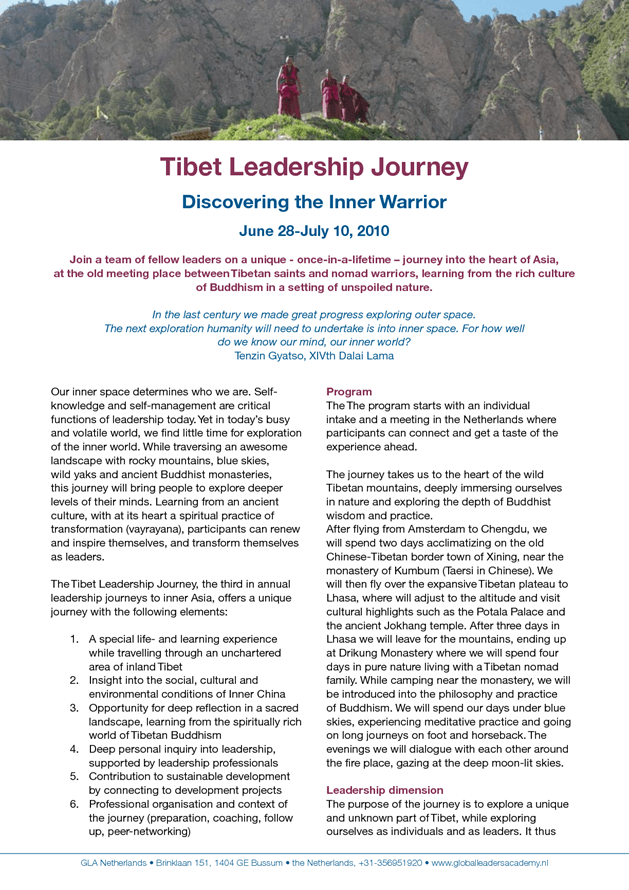 Sander Tideman Tibet Leadership Journey