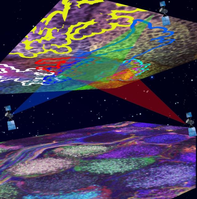 Hebrew University and Harvard researchers have developed a method to map the circuitry of the brain with a "Neuronal Positioning System" (NPS) similar to how a Global Positioning System (GPS) triangulates our location on the planet. Credit: Dr. Shlomo Tsuriel and Dr. Alex Binshtok, Hebrew University of Jerusalem
