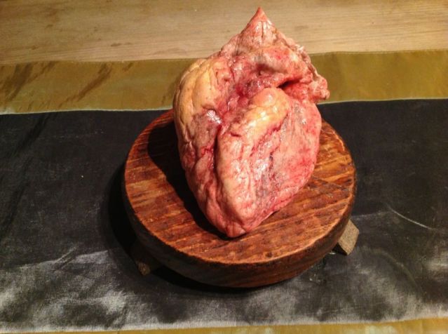 The purple heart of ecstasy, a wax heart sculpture of a victim of drugs, by Pascale Pollier,  Artem Medicalis. It is in the private collection of the  Morbid Anatomy museum , New York City. Credit: Pascale Pollier