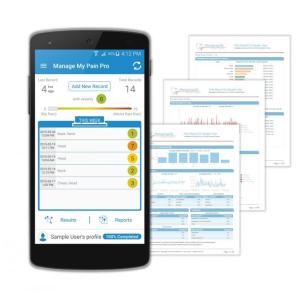 Mobile app Manage My Pain allows chronic pain sufferers to track their aches and create reports that help in improved patient-doctor communication. Credit: Illustration provided by ManagingLife