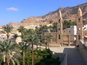 St. Anthony Monastery, located at the foot of Al-Qalzam Mountain (where the saint once lived), was founded in 356 after St. Anthony’s death and is the oldest active monastery in the world. The Monastery is located approximately 100 miles southeast of Cairo.