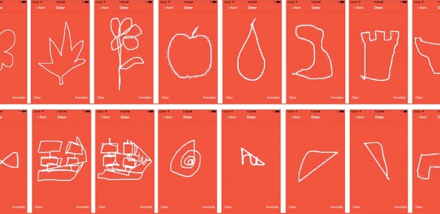 Trace users turned these smartphone sketches into sharable walking routes. Credit: University of Washington