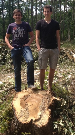 Primary lignin researchers Wouter Schutyser (left) and Sander Van den Bosch (right) Credit: KU Leuven