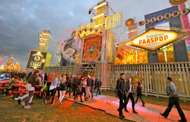 Schijndel - Paaspop 2012. Publiek op de traditionele opening van het festivalseizoen.