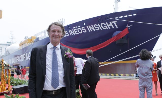 FLI INEOS-Jim-Ratcliffe-at-the-launch-of-the-Ineos-Insight-Dragon-shale-supertanker